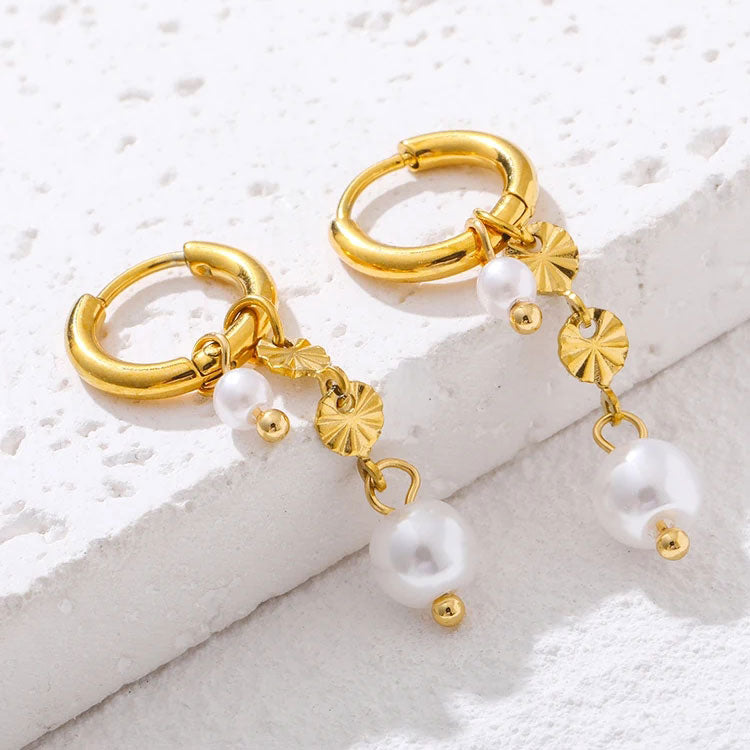 Boucles d'Oreilles Sunburst en Or 18K