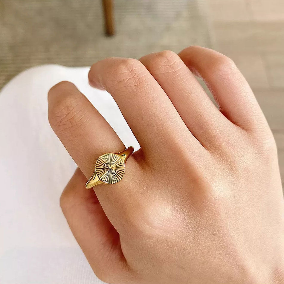 Bague Sunburst en Or 18K