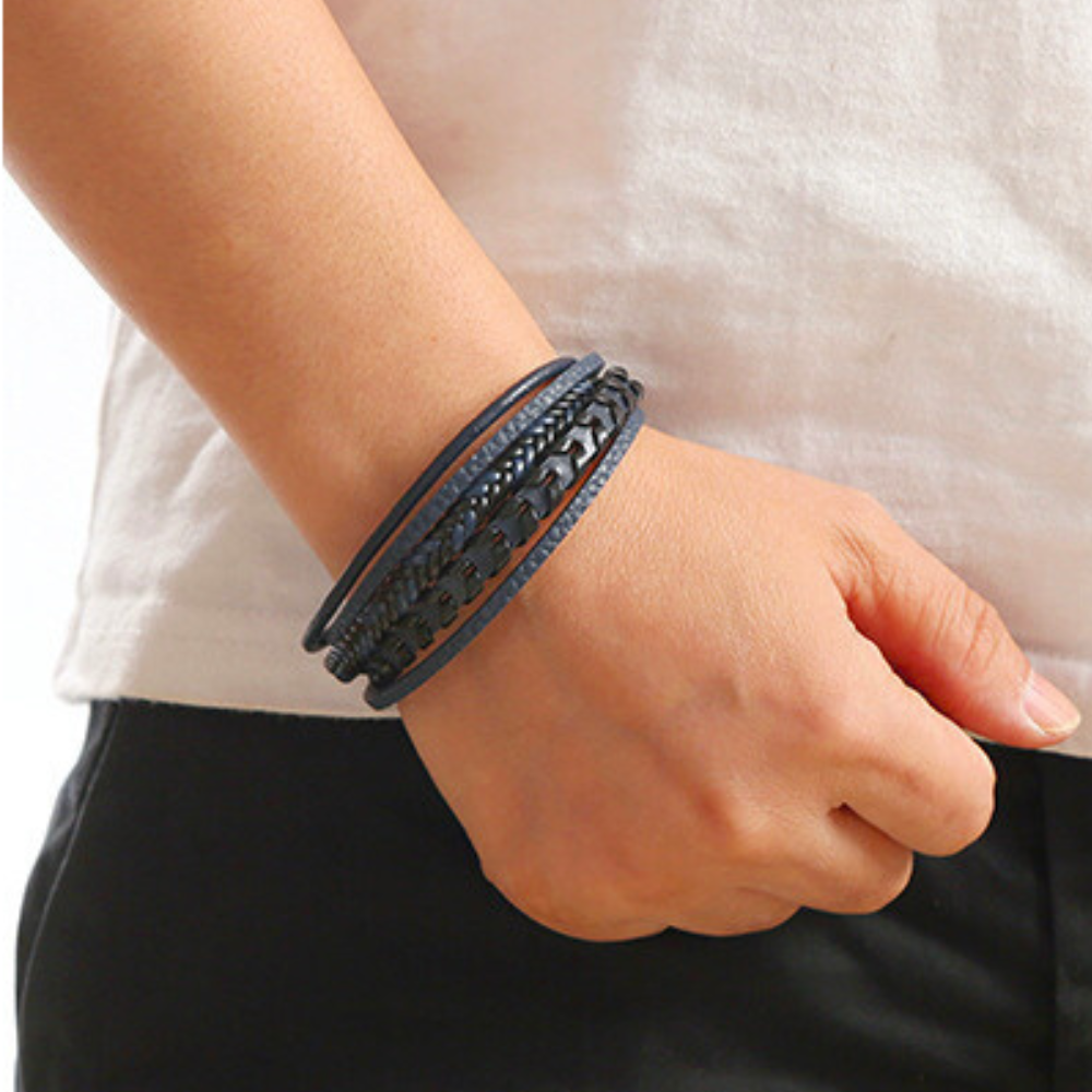 BRACELET HOMME EN CUIR DE LUXE
