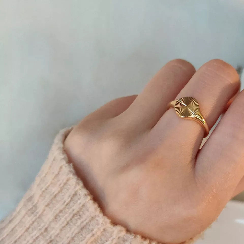 Bague Sunburst en Or 18K
