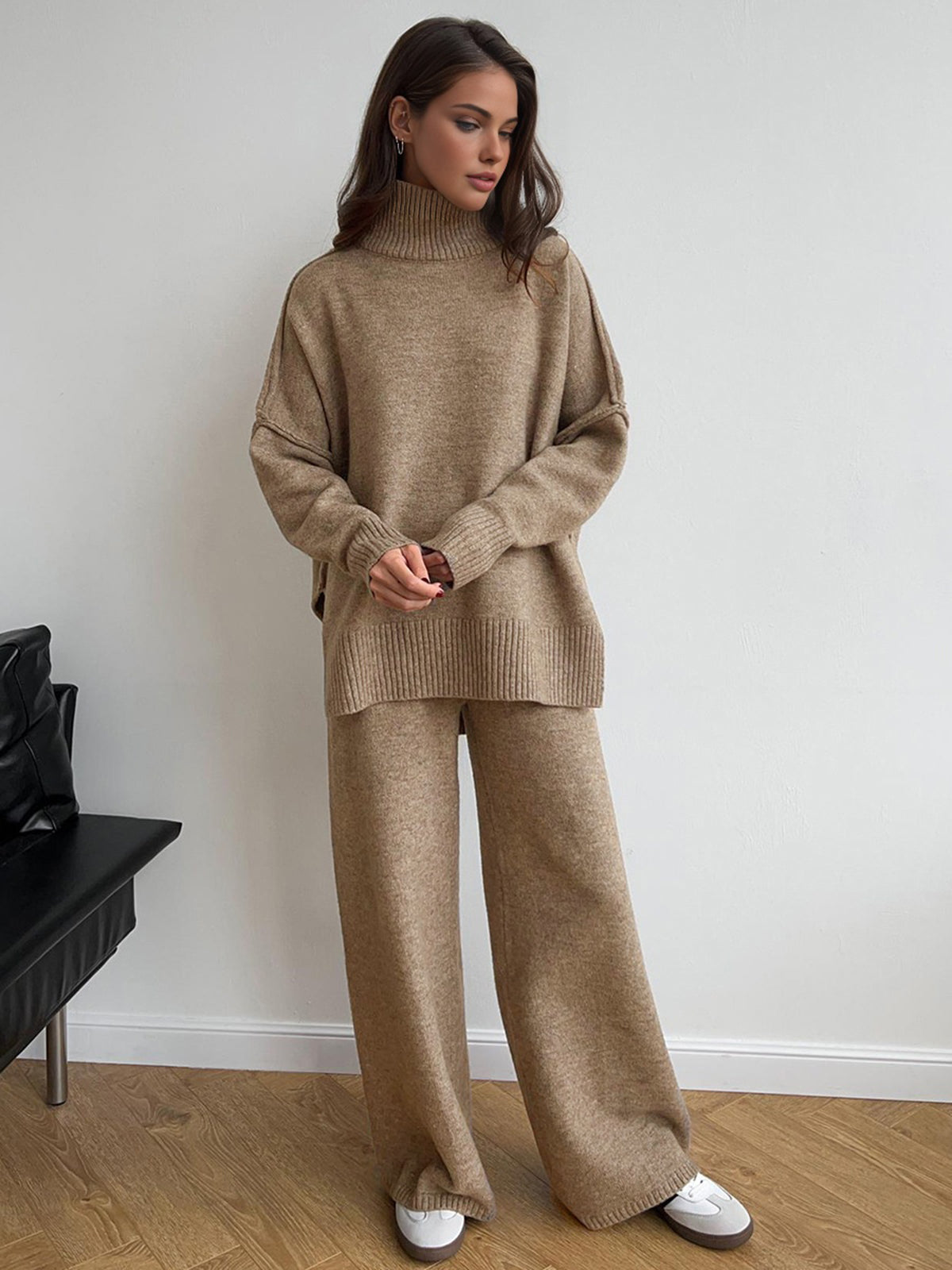 Delia™ | Ensemble Tricoté à Col Roulé