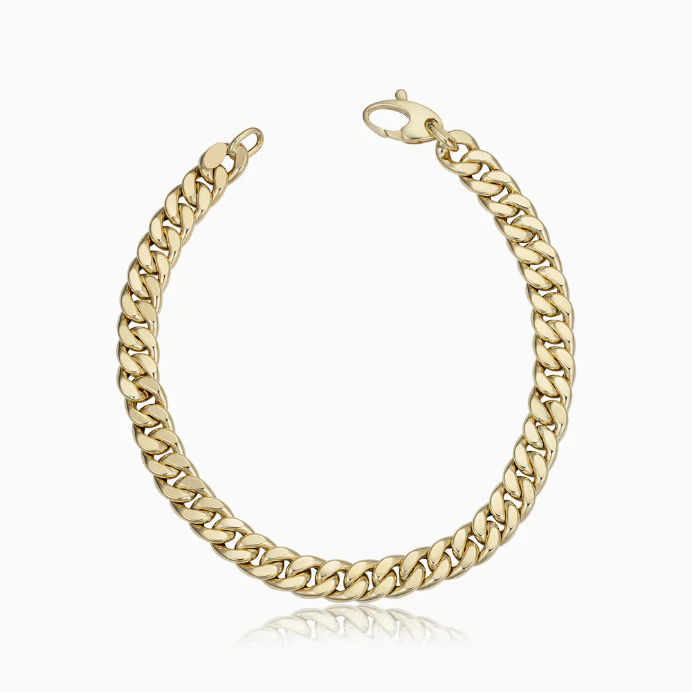 Bracelet Cubain en Or 18k
