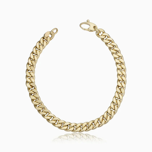 Bracelet Cubain en Or 18k