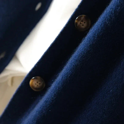 Margaux™ | Cardigan Classique à Boutons camel