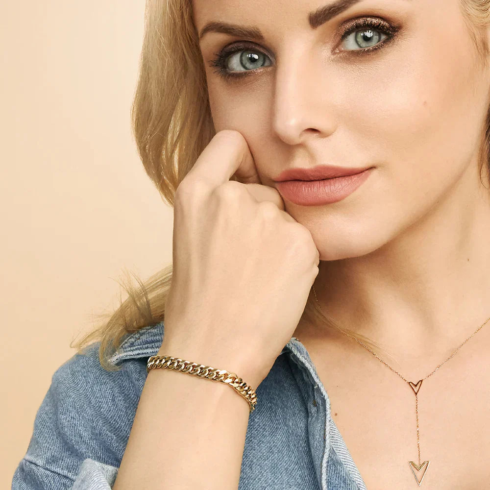 Bracelet Cubain en Or 18k