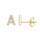 Boucles d'Oreilles Lettre en Or 18k