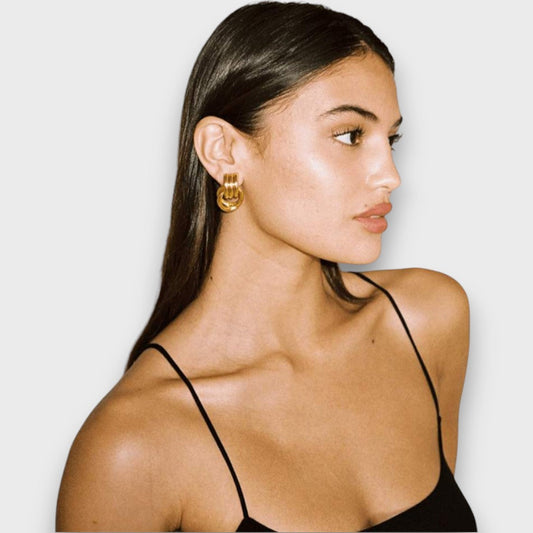 Boucles d'oreilles en laiton doré