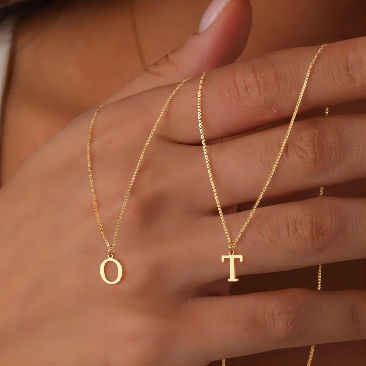 Collier Initiales en Or 18K
