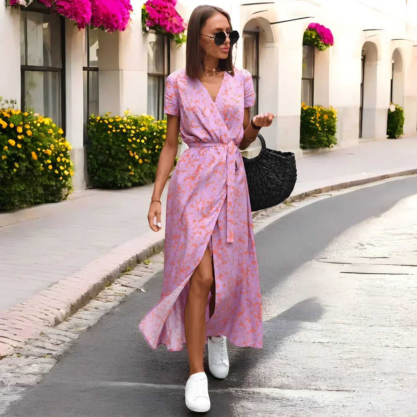 Théa™ | Robe Fleurie Décontractée