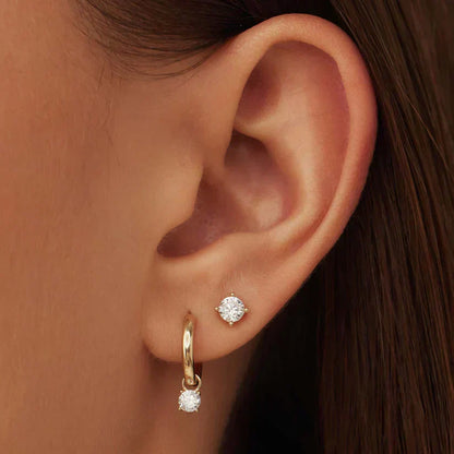 Boucles d'oreilles pendantes en or 18k